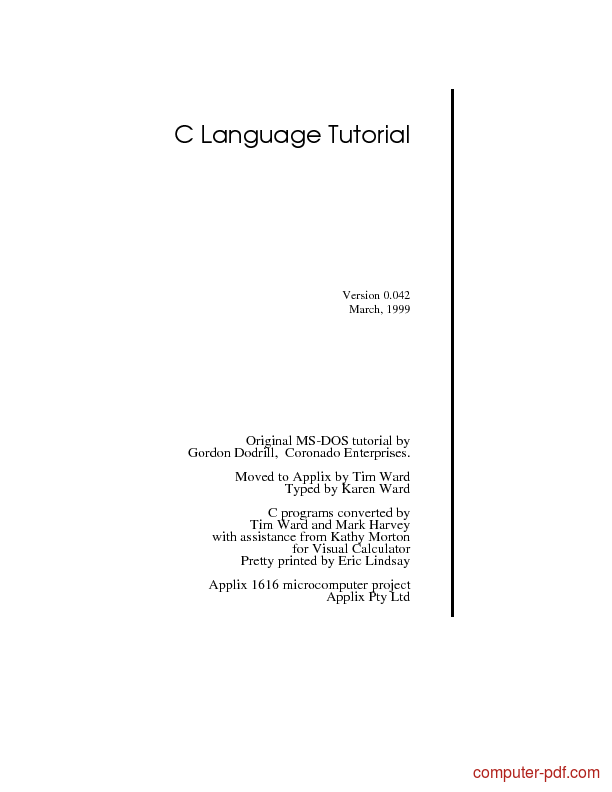 the c programming language pdf